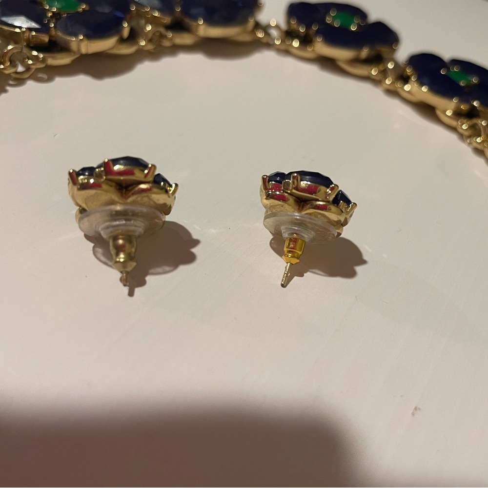 Kate Spade Navy and Green Earring and Necklace Set - Picture 7 of 8